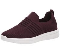 Clarks Women's Ezera Walk Sneaker, Burgundy Knit, 4.5 UK