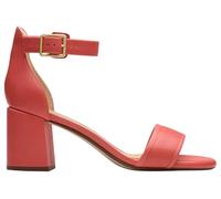 Clarks Women's Ezoria Mae Sandal, Coral Leather, 7.5 UK
