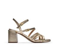 Clarks Women's Ezoria Strap Gold Leather Heeled Sandals | Size: 4-Standard Fit Clarks Gold 4-Standard Fit