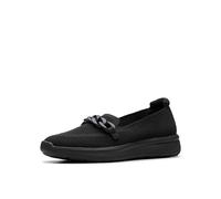 Clarks Womens Ezrinn Cove, Black/Black Textile, 6.5 Wide