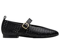 Clarks Women's Fawna Jane Ballet Flat, Black Leather, 7.5 UK