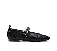 Clarks Womens Fawna Jane Ballet Flat, Black Leather, 4.5 UK