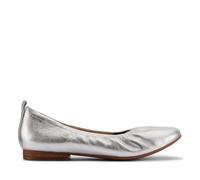 Clarks for woman. 26181227 Fawna Soft silver leather ballerina flats (40), None, Casual