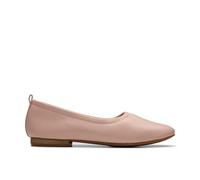 Clarks Womens Fawna Soft Light Pink Leather Ballet Pumps,Slip Ons