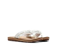 Clarks Women's Fenner Nerice Flip Flop, Off-white, 7.5 UK