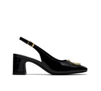 Clarks Women's Fernie Sling Black Patent Leather Court Shoes, Heels, Sling Back | Size: 5.5-Standard Fit Clarks Black 5.5-Standard Fit