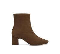 Clarks Fernie Zip Womens Walnut Suede, 6.5