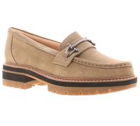 Clarks Womens Flat Shoes Orianna Bit Leather Slip On beige - Size UK 6