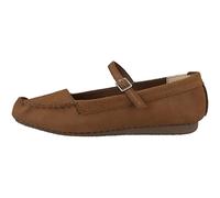 Clarks Women's Freckle Bar Ballet Flat, Dark Tan Suede, 5.5 UK
