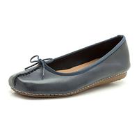 Clarks Women's Freckle Ice Ballet Flats, Navy Leather, 4.5 UK