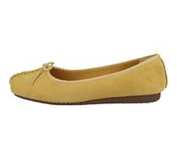 Clarks Women's Freckle Ice Ballet Flats, Yellow Suede, 4 UK