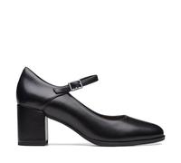 Clarks Freva55 Strap Black Leather Shoes