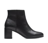 Clarks Women's Freva55 Zip Chukka Boot, Black Black Leather, 3.5 UK