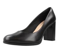 Clarks Freva85 Court Womens Black Leather, 6.5