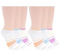 Clarks Women's Full Cushion Low Cut Socks 6 Pair, White, Women's 4-10 Shoe, White, 3.5-9 UK
