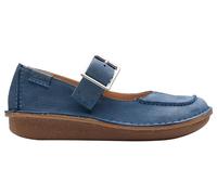 Clarks Women's Funny Bar Loafer Flat, Blue Nubuck, 5 UK