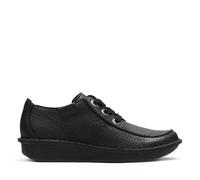 Clarks Womens Funny Dream Black Leather Lace Up
