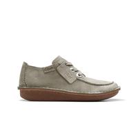 Clarks Funny Dream Light Green Womens lacing shoes 8226-24D in a Plain Suede in Size 5.5