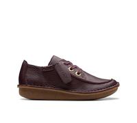 Clarks Women's Funny Dream Sneaker, Wine Leather, 3 UK