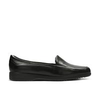 Clarks Womens Georgia Loafer Black Leather Slip Ons
