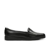 Ladies Clarks Leather Wide E / EE Loafer Flat Casual Comfort Shoes - Georgia