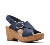 Clarks Women's Giselle Dove Sandal, Navy Nubuck, 5 UK