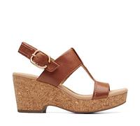 Clarks Womens Giselle Style, Tan Leather, 6.5