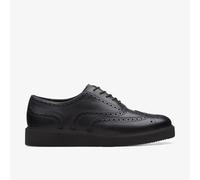 Clarks Womens Glickly Brogue 2 Black Leather Shoes - Size UK 5