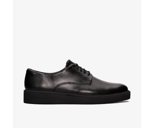 Clarks Womens Glickly Derby 2 Black Leather Derby Shoes,Lace Up Leather Casual