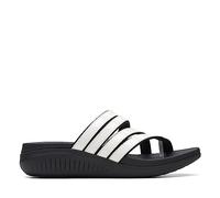 Clarks Women's Glide Hi Iris Flip-Flop, White Patent Synthetic, 5 UK