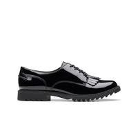 Clarks Women's Griffin Mabel 2 Black Patent Derby Shoes, Lace Up | Size: 5/Standard Fit