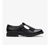 Clarks Womens Griffin Mia2 Black Leather Shoes - Size UK 5