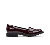 Clarks Women's Griffin Milly Burgundy Loafers, Slip Ons in Red | Size: 5/Standard Fit