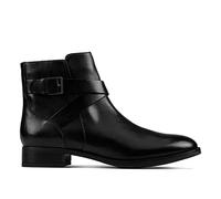 Clarks Women's Hamble Buckle Fashion Boot, Black Leather, 4.5 UK