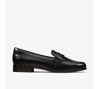 Clarks Women's Hamble Loafers, Black Black Leather, 4 UK