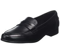Clarks Women's Hamble Loafers, Black Black Leather, 5.5 UK
