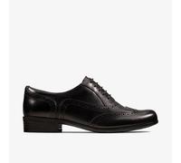 Clarks Womens Casual Clarks Hamble Oak Leather Shoes, Black (Black Leather Black Leather)*6 UK