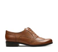 Clarks Women's Hamble Oak Dark Tan Leather Brogues, Lace Up Flat in Brown | Size: 3/Standard Fit