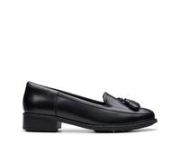 Clarks Women's Havisham Edge Loafer Black Leather Loafers, Slip Ons | Size: 4.5-Wide Fit Clarks Black 4.5-Wide Fit