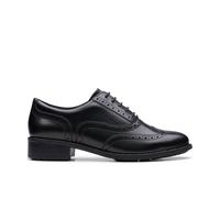 Clarks Womens Havisham Oak Black Leather Brogues,Lace Up