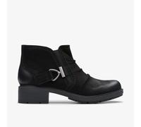 Clarks Womens Hearth Clara Black Nubuck Boots - Size UK 4.5