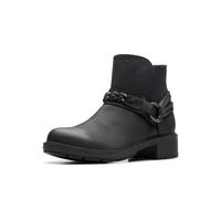 Clarks Women's Hearth Kaylie Ankle Boot, Black Oily, 8 UK