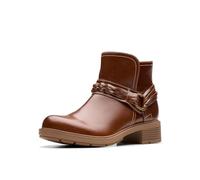 Clarks Women's Hearth Kaylie Ankle Boot, Tan Leather, 8 UK