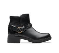 Clarks Women's Hearth Kaylie Fashion Boot, Black Leather, 4 UK