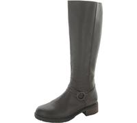 Clarks Women's Hearth Rae Wide Shaft Knee High Boot, Dark Brown Leather, 7