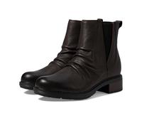 Clarks Women's Hearth Rose Mid Calf Boot, Dark Brown Leather, 9.5 Wide