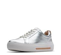 Clarks - Womens Hollyhock Walk Shoes, Color Silver Leather, Size: 7 UK
