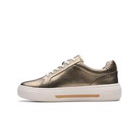 Clarks Women's Hollyhock Walk Sneaker, Metallic, 3 UK