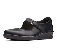 Clarks Women's Hope Henley Loafers, Black Black Leather, 4.5 UK
