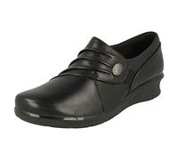 Clarks Hope Roxanne Leather Shoes in Black Size 4